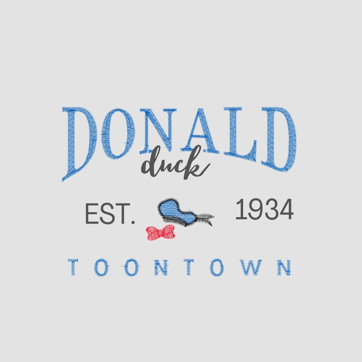 Donald Duck Embroidered White Oversize T-Shirt Secondary image