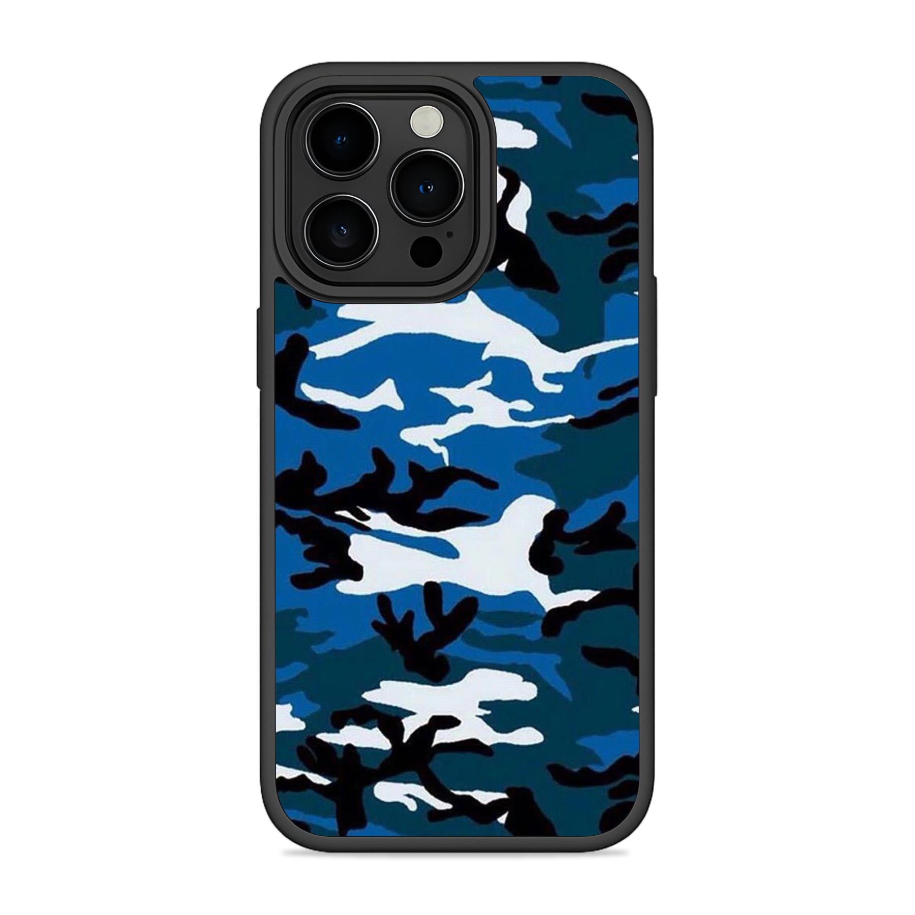Dark Blue Camo Mobile Bumper Cover For iPhone & Samsung Main image