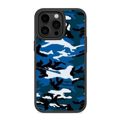 Dark Blue Camo Mobile Bumper Cover For iPhone & Samsung