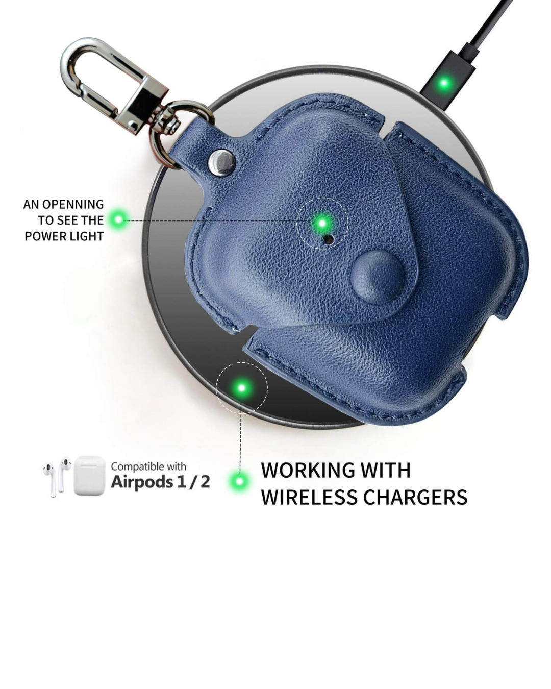 Airpods 1/2 Premium Leather Cover