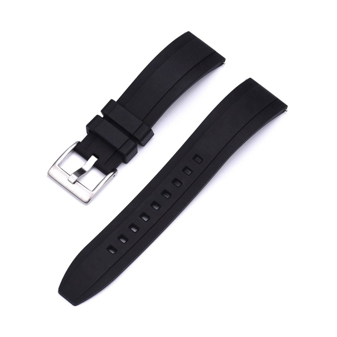 Black Silicone Strap -  Compatible for Samsung Galaxy Watch 4 Band & Galaxy Watch 5 Band 44mm 40mm/Watch 5 Pro Bands 45mm/Galaxy Watch 4 Classic Bands 46mm 42mm,20mm Secondary image