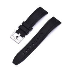 Black Silicone Strap -  Compatible for Samsung Galaxy Watch 4 Band & Galaxy Watch 5 Band 44mm 40mm/Watch 5 Pro Bands 45mm/Galaxy Watch 4 Classic Bands 46mm 42mm,20mm