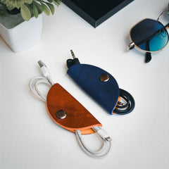 Rich Leather Cable Wrap - Set of 2