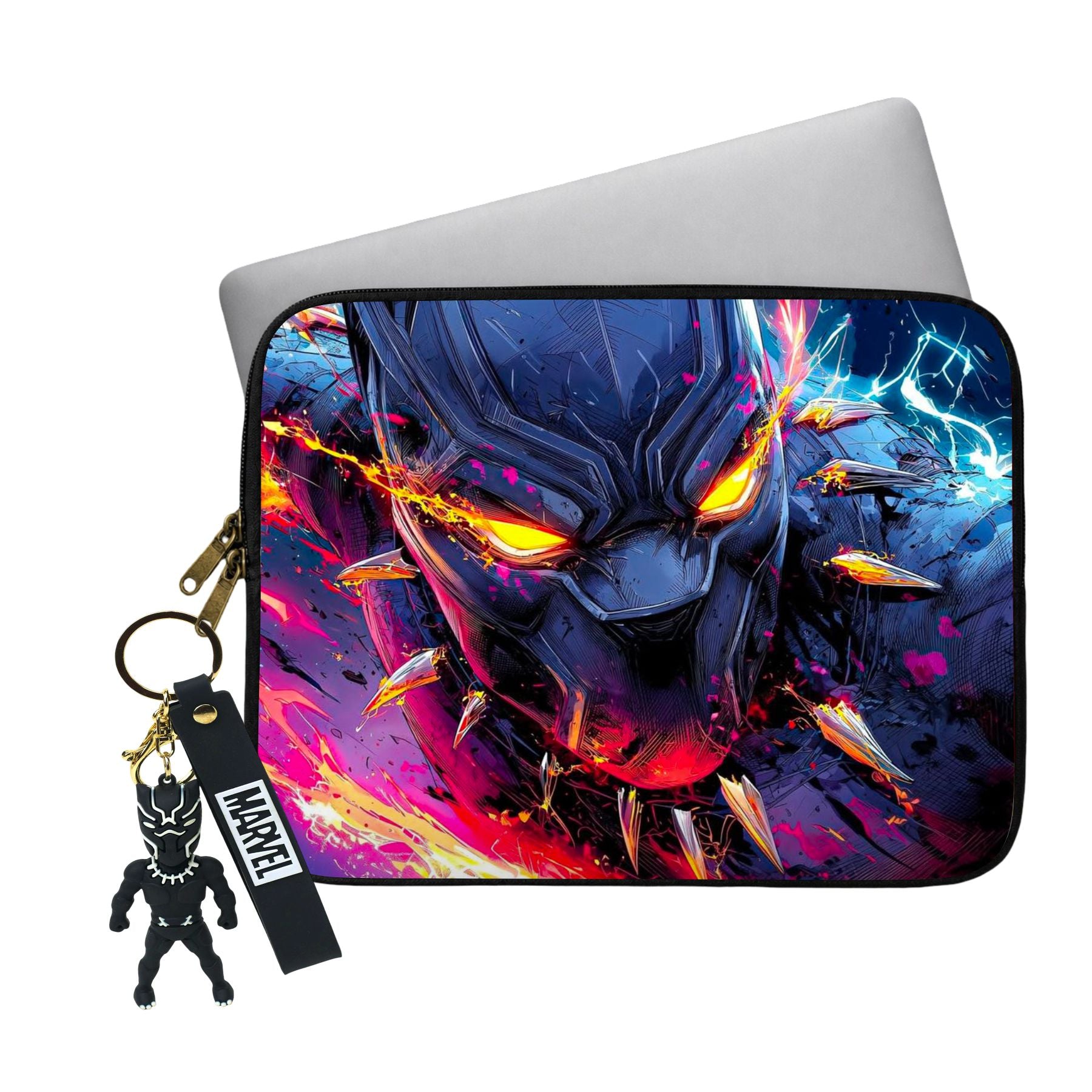 Black Panther Laptop Sleeve With Charm Main image