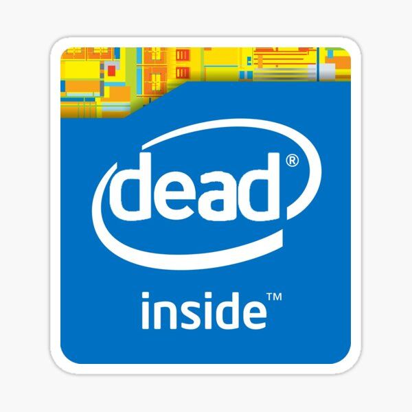 Dead Inside Laptop Sticker Main image
