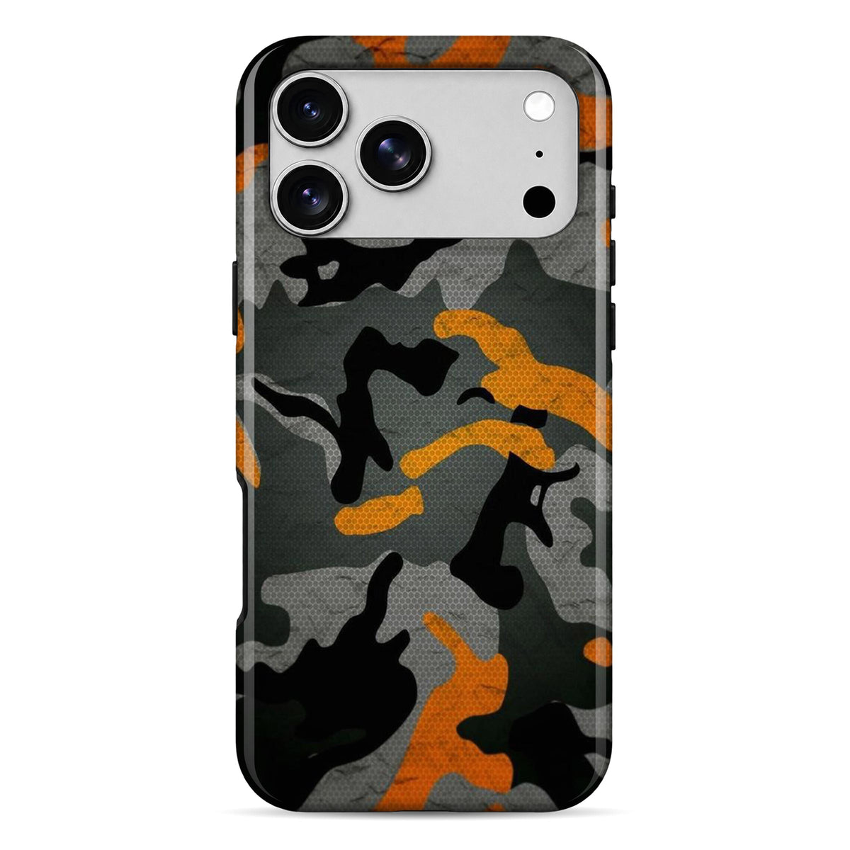 Orange Camo | WrapCart Armor Double Layer Shockproof Glossy Phone Case Main image