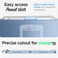 Apple iPad Transparent Clear Back Shell Cover Kick Stand Case