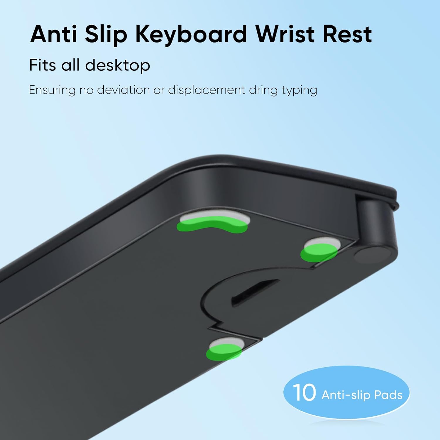 Ergonomic Keyboard Wrist Rest with 22-in-1 Cleaning Kit & Springy Sponge Support for Work and Gaming