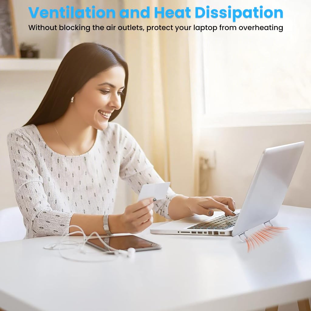 Mini Laptop Riser Stand - 2pc Self-Adhesive Laptop Stand Secondary image