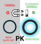 Magnetic Metal Ring - 2X Stronger 2000Gs Black