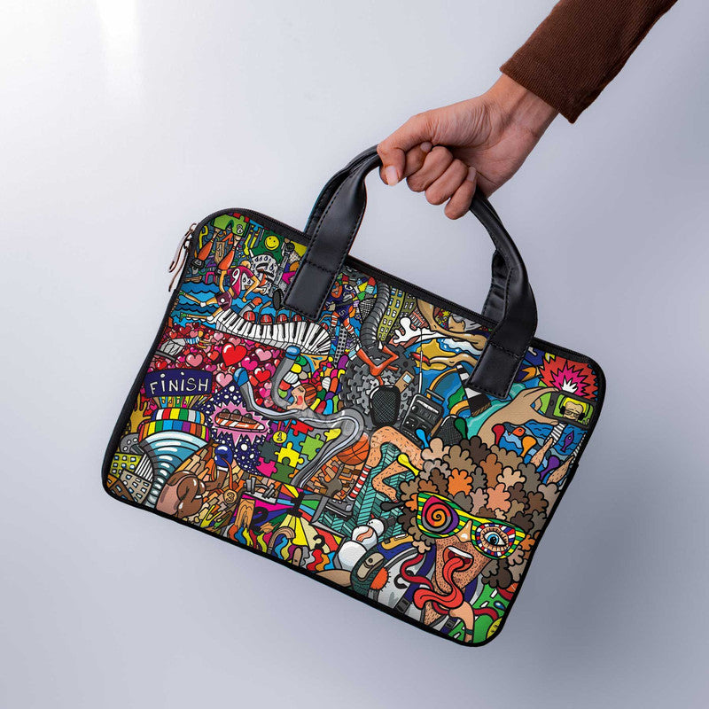 Grafitti Alley Laptop Sleeve With Handle - WrapCart Main image