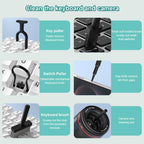 Ergonomic Keyboard Wrist Rest with 22-in-1 Cleaning Kit & Springy Sponge Support for Work and Gaming