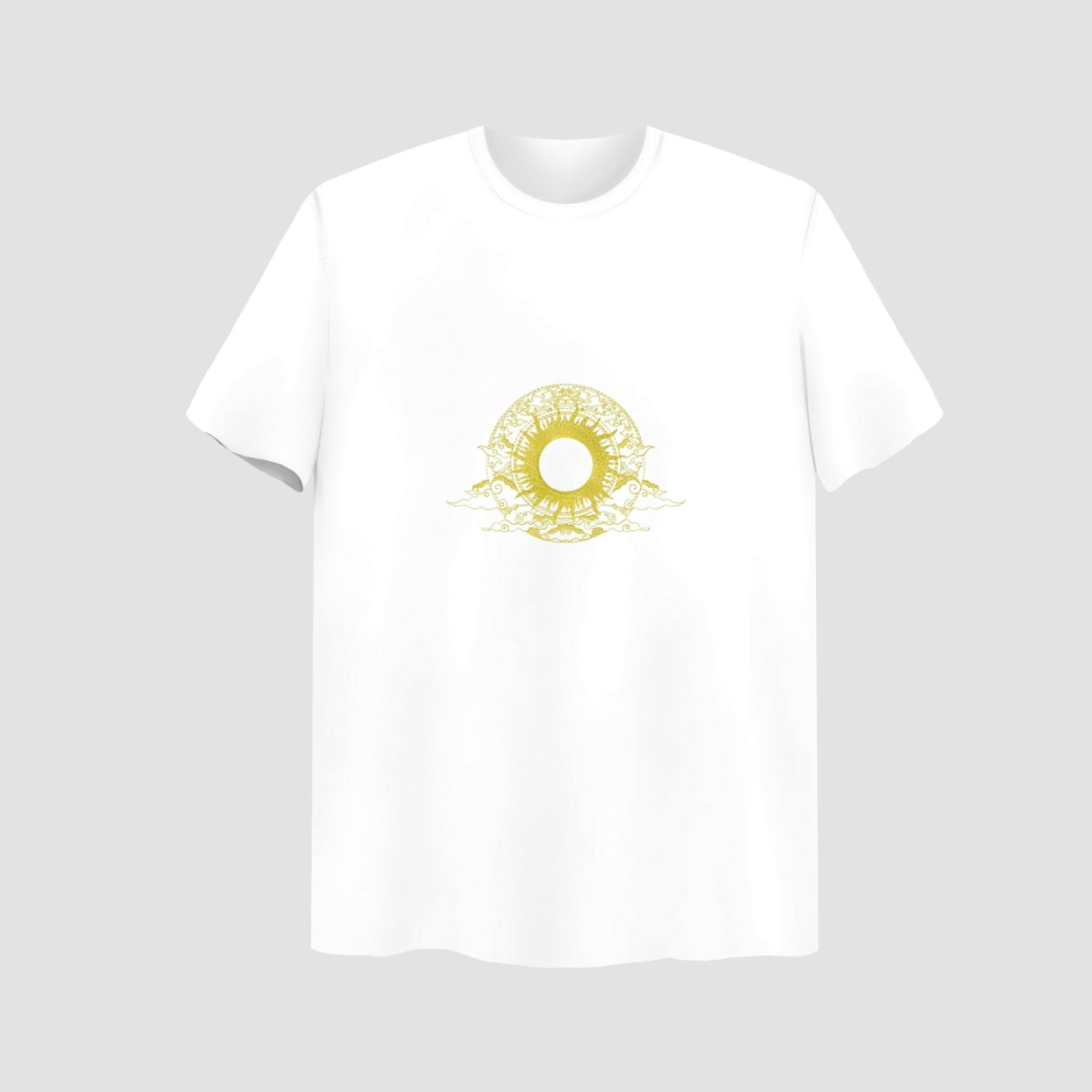Surya Embroidered White Oversize T Shirt Main image
