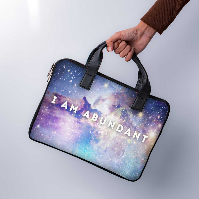 I Am Abundant Laptop Sleeve With Handle - WrapCart Main image