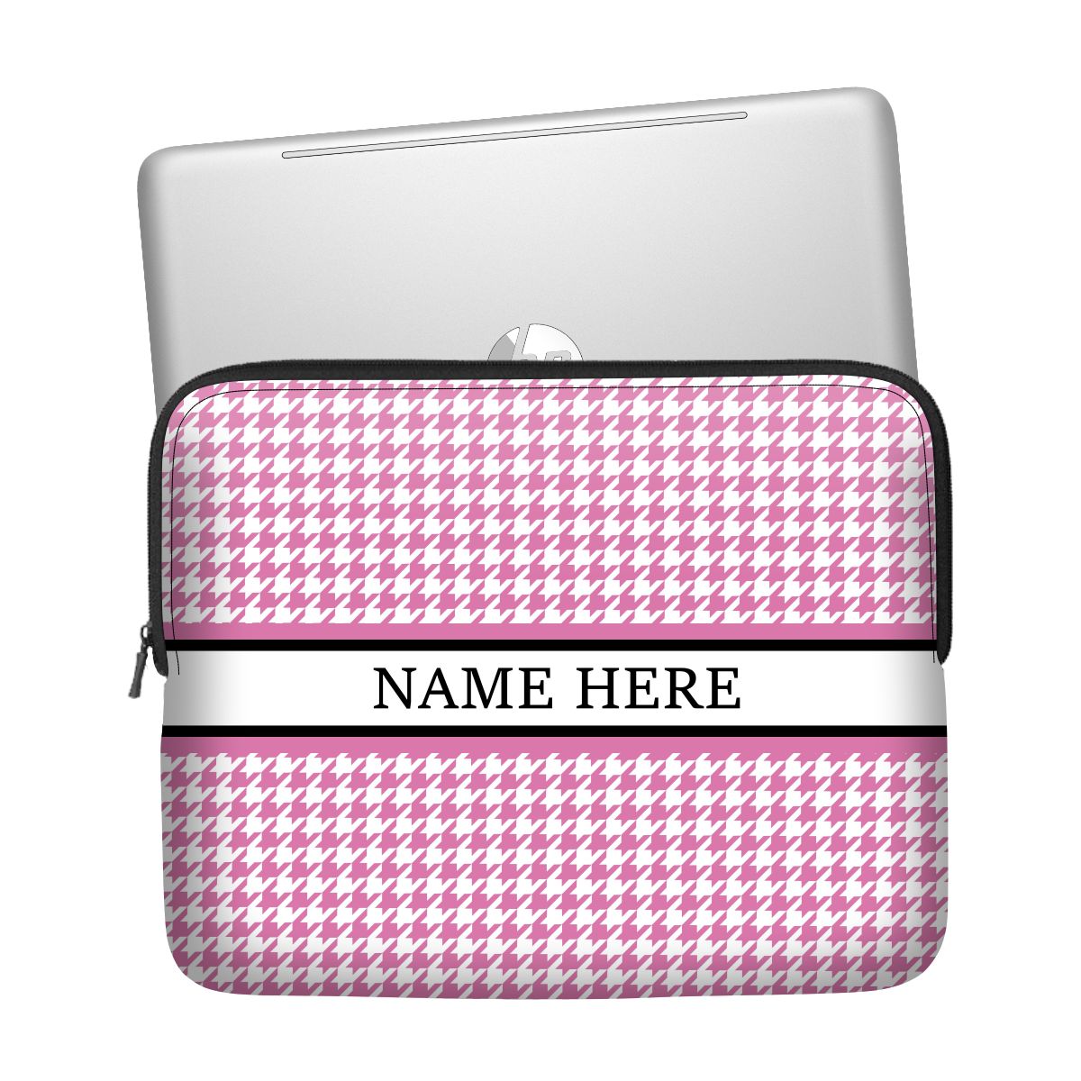 Pink Art Custom Name Laptop Sleeve Main image