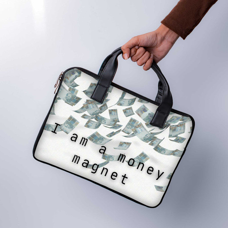 I Am Money Magnet Laptop Sleeve With Handle - WrapCart Main image