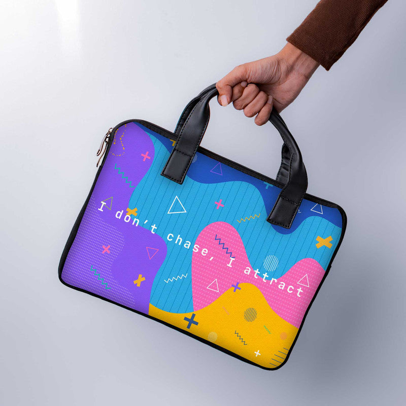 I Don't Chase, I Attract Laptop Sleeve With Handle - WrapCart Main image