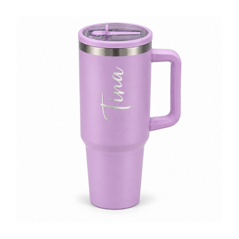 Lavender Mist Coffee Tumbler - Large Insulated Travel Mug 1200 ML Secondary image
