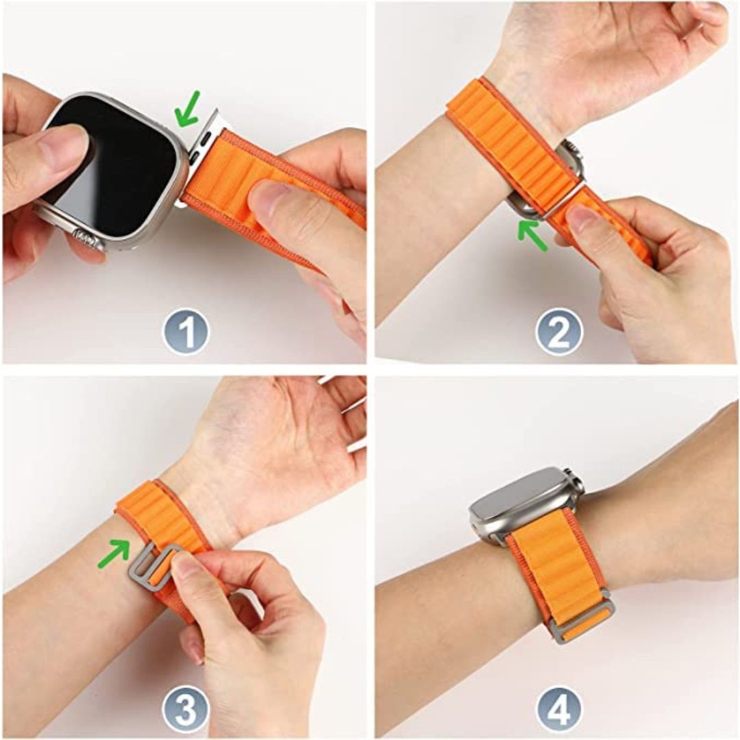 Metal & Silicon Apple Watch Strap 44 45 46 49 MM For iwatch