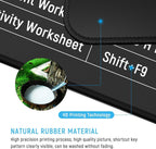 Anti-Slip Desk Pad with Excel Shortcuts - Large Rubber Smooth Desk Mat (80x30cm)