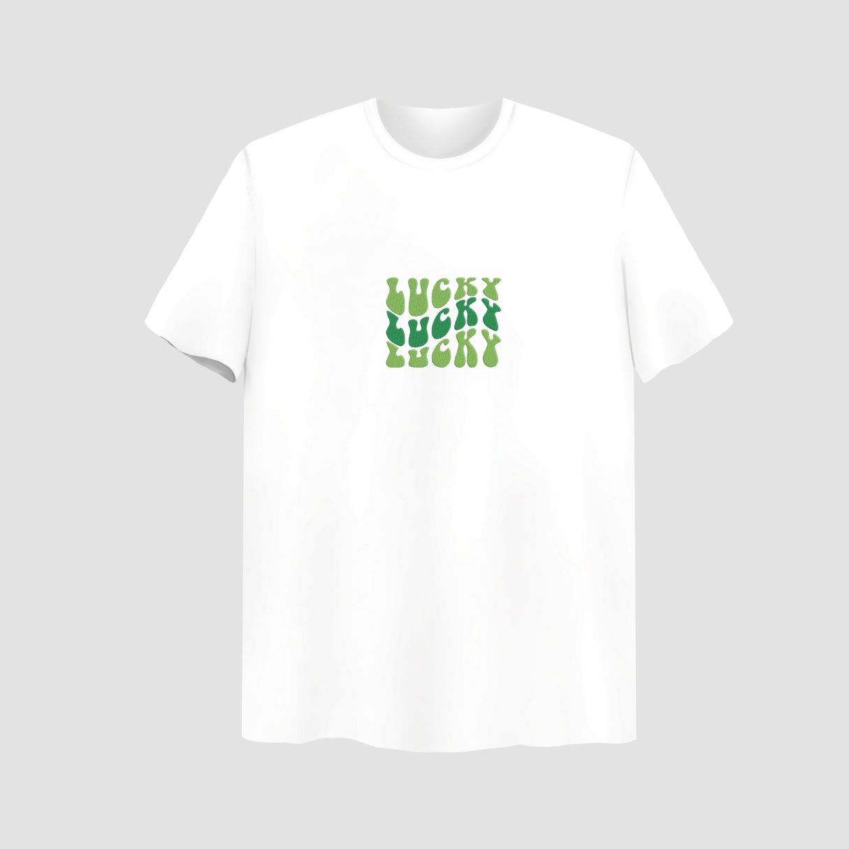 Lucky Embroidered White Oversize T Shirt Main image