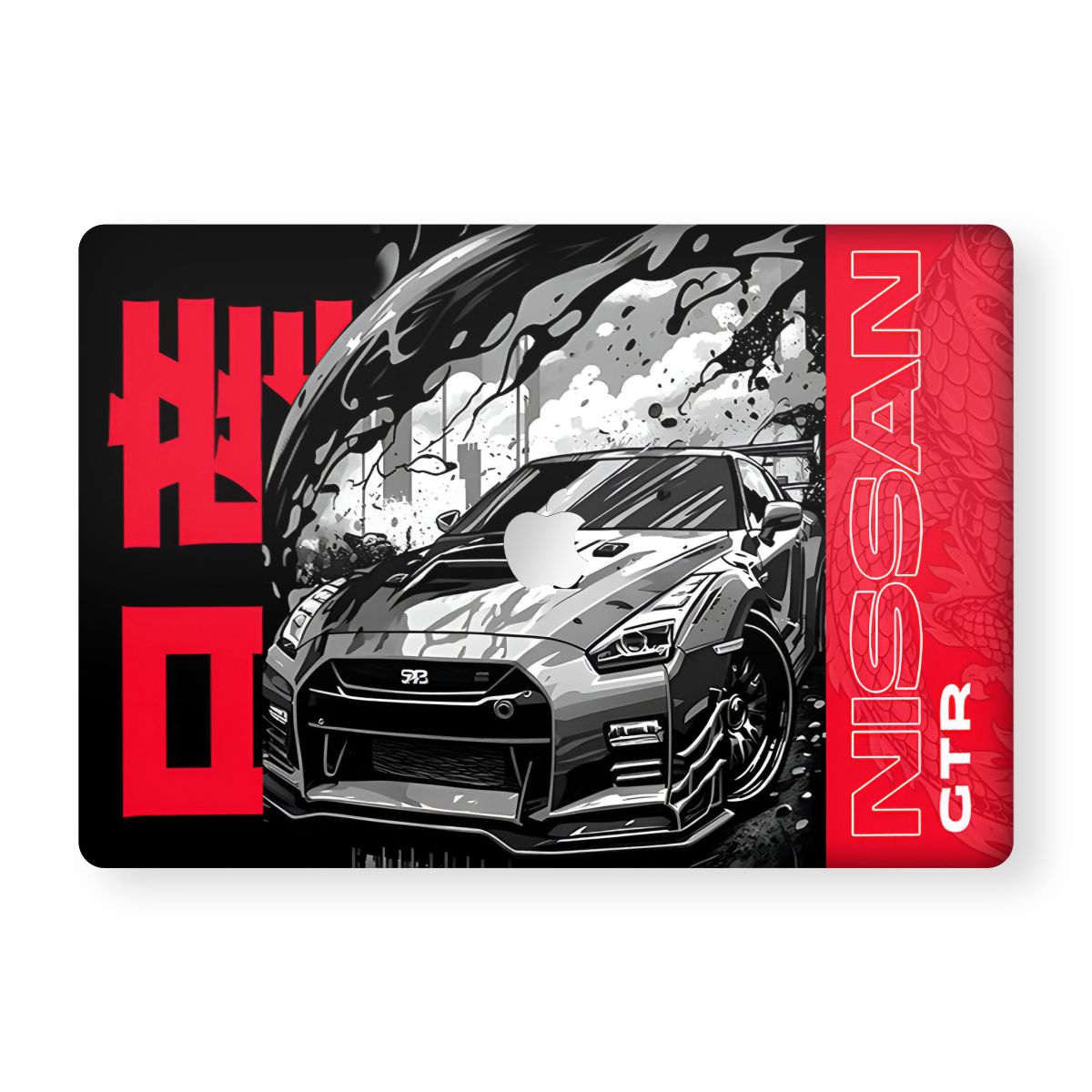 Red & Black MacBook Skin