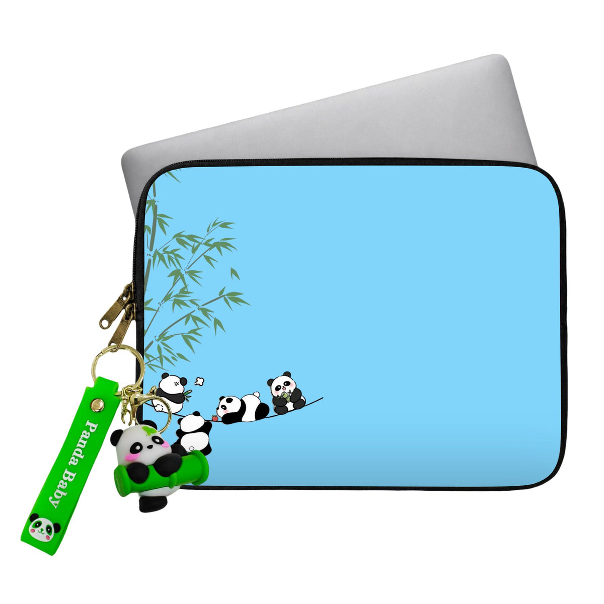 Playing Pands Laptop Sleeve With Charm Main image