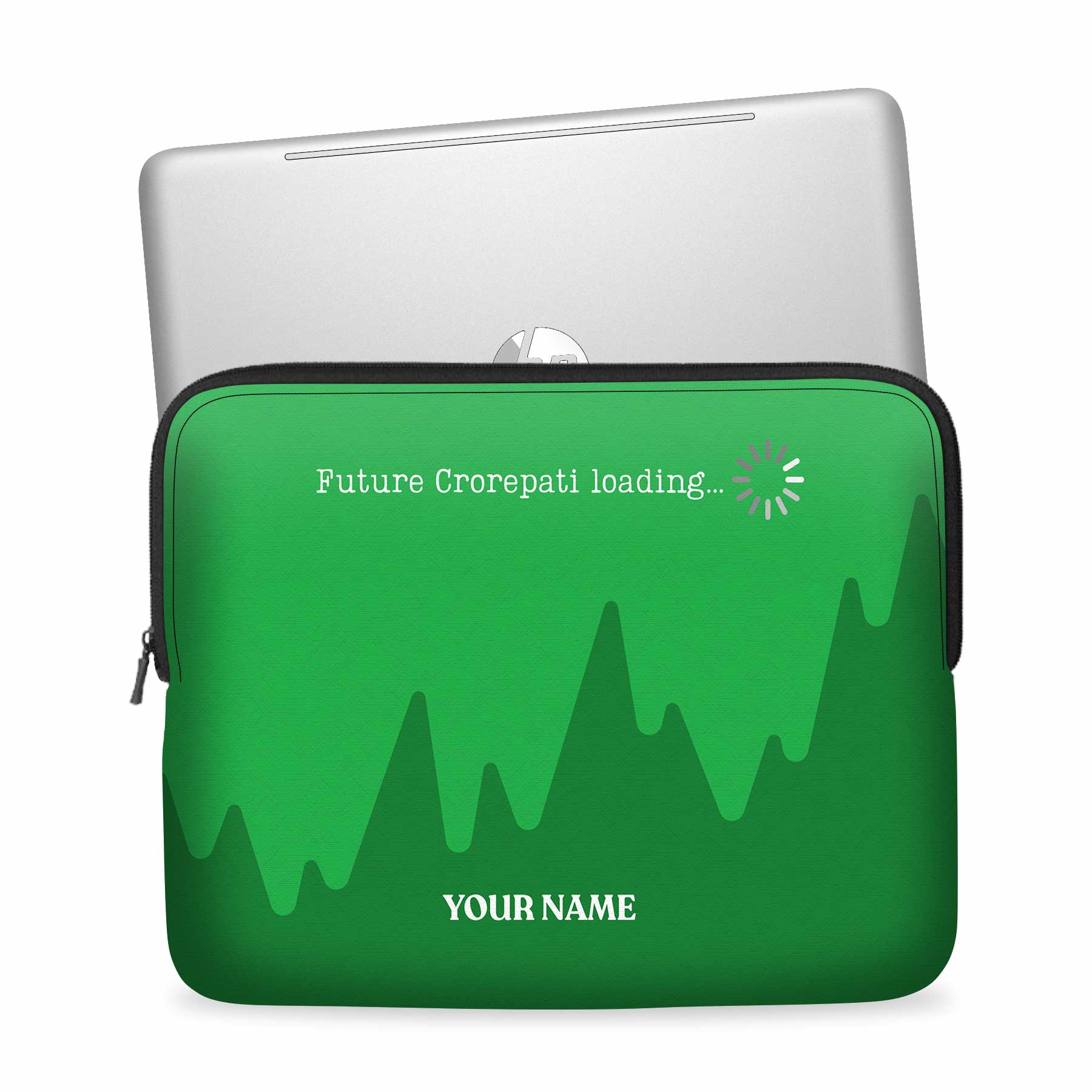 Crorepati Loading Laptop Sleeve - Custom Name Main image