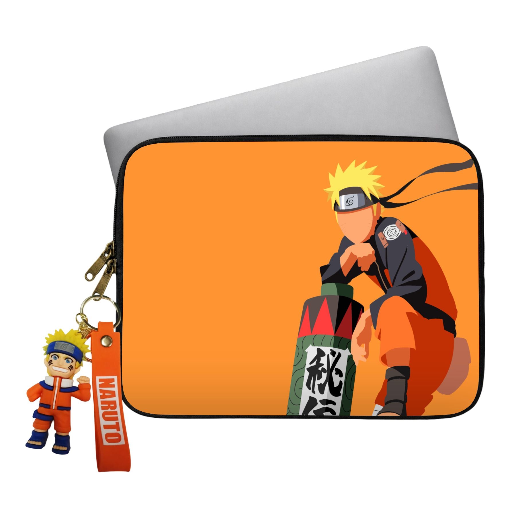 Yellow Ninja Laptop Sleeve With Charm Main image