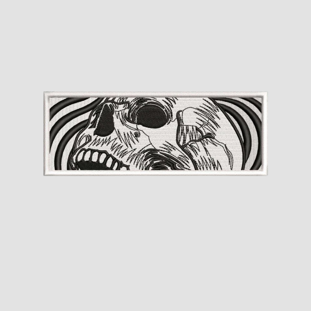 Skull Embroidered White Oversize T Shirt