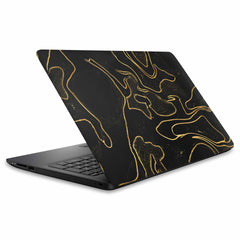 Black Gold Topography Laptop Skin