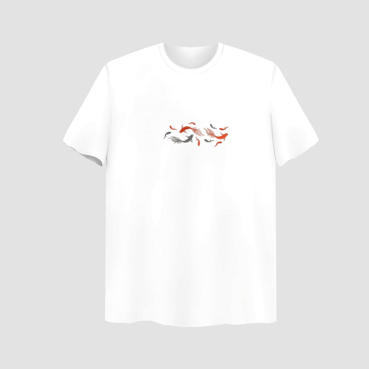 Koi Embroidered White Oversize T Shirt Main image