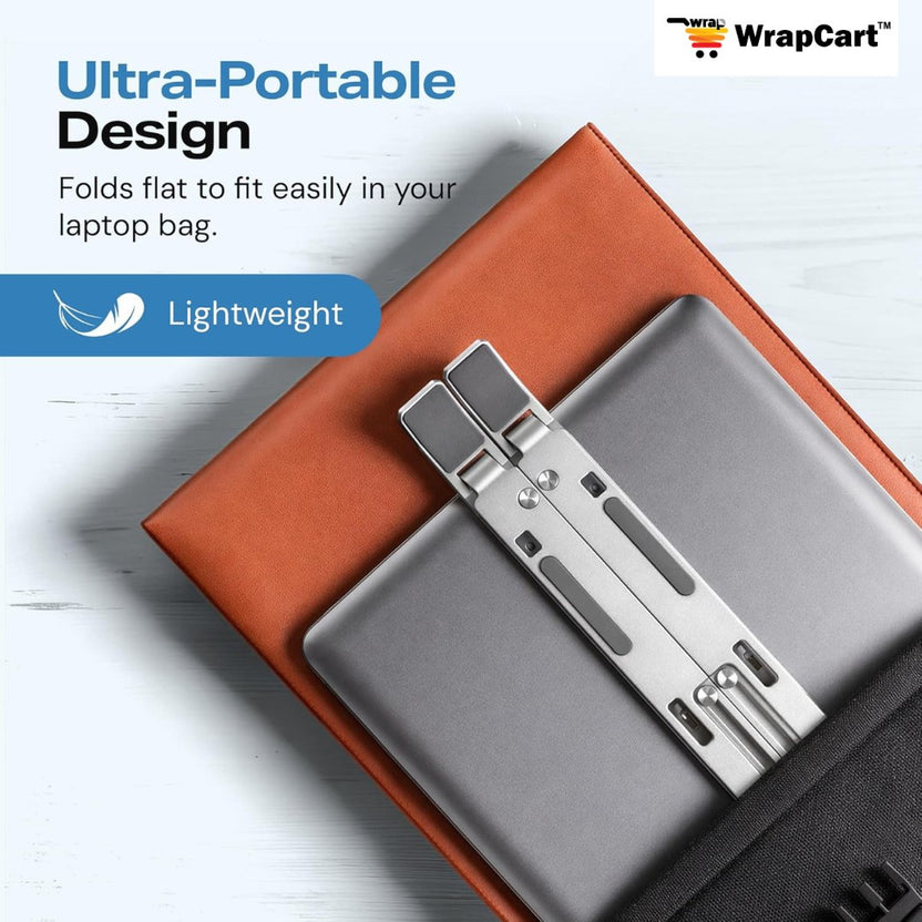 6 Angles Adjustable Aluminum Ergonomic Foldable Portable Laptop Riser ...