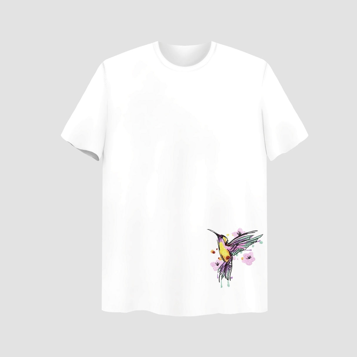 Humming Bird Embroidered White Oversize T Shirt Copy Copy Main image