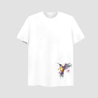 Humming Bird Embroidered White Oversize T Shirt Copy Copy