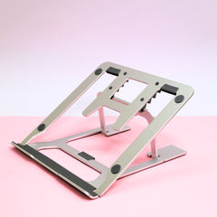 Aluminum Adjustable Height Foldable Laptop Stand - Compatible Up-to 17” Laptops
