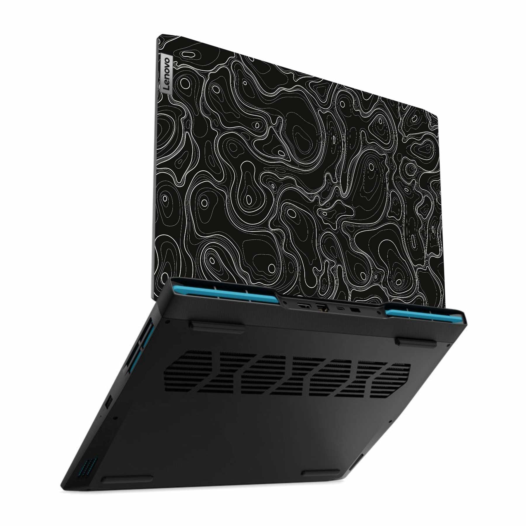 Colourful Topography Black Ideapad Gaming 3 Laptop Skin Main image