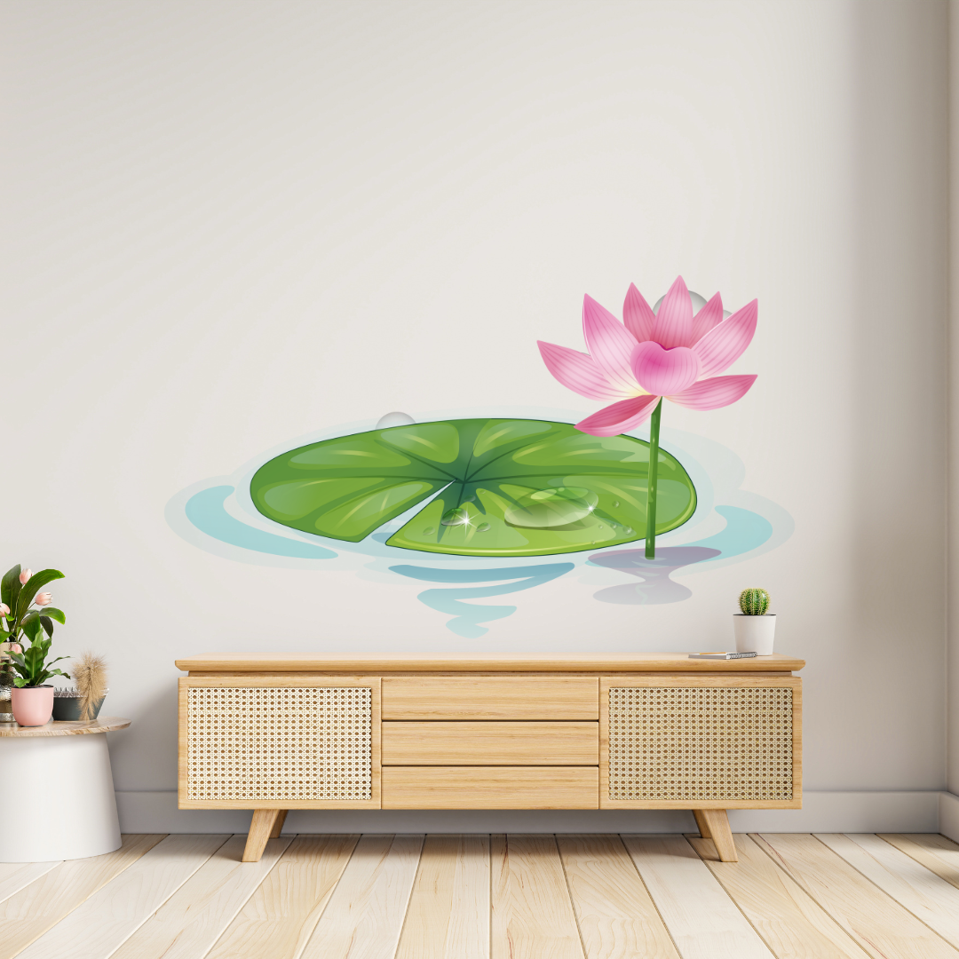 Lotus In Pond Wall Sticker