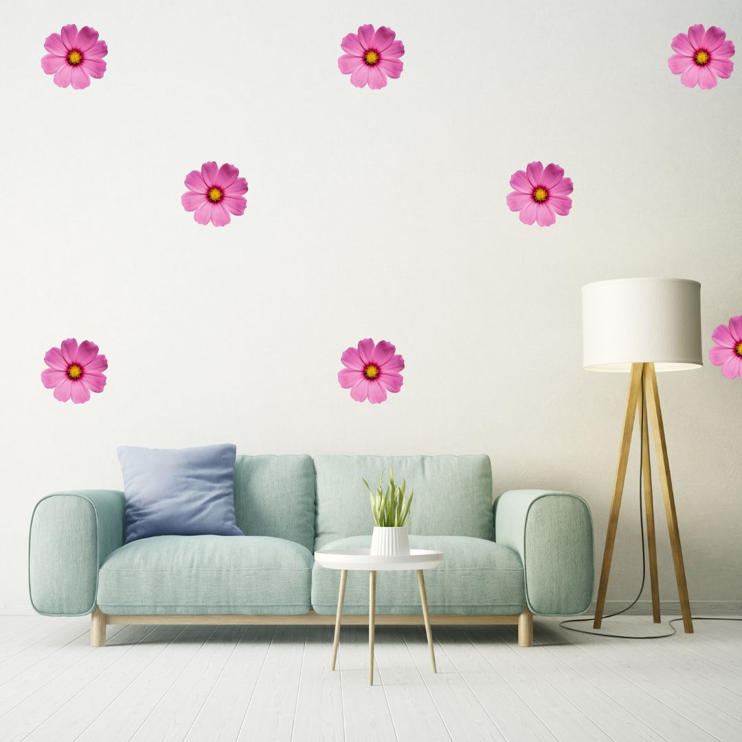 Pink Floral Wall Sticker Main image