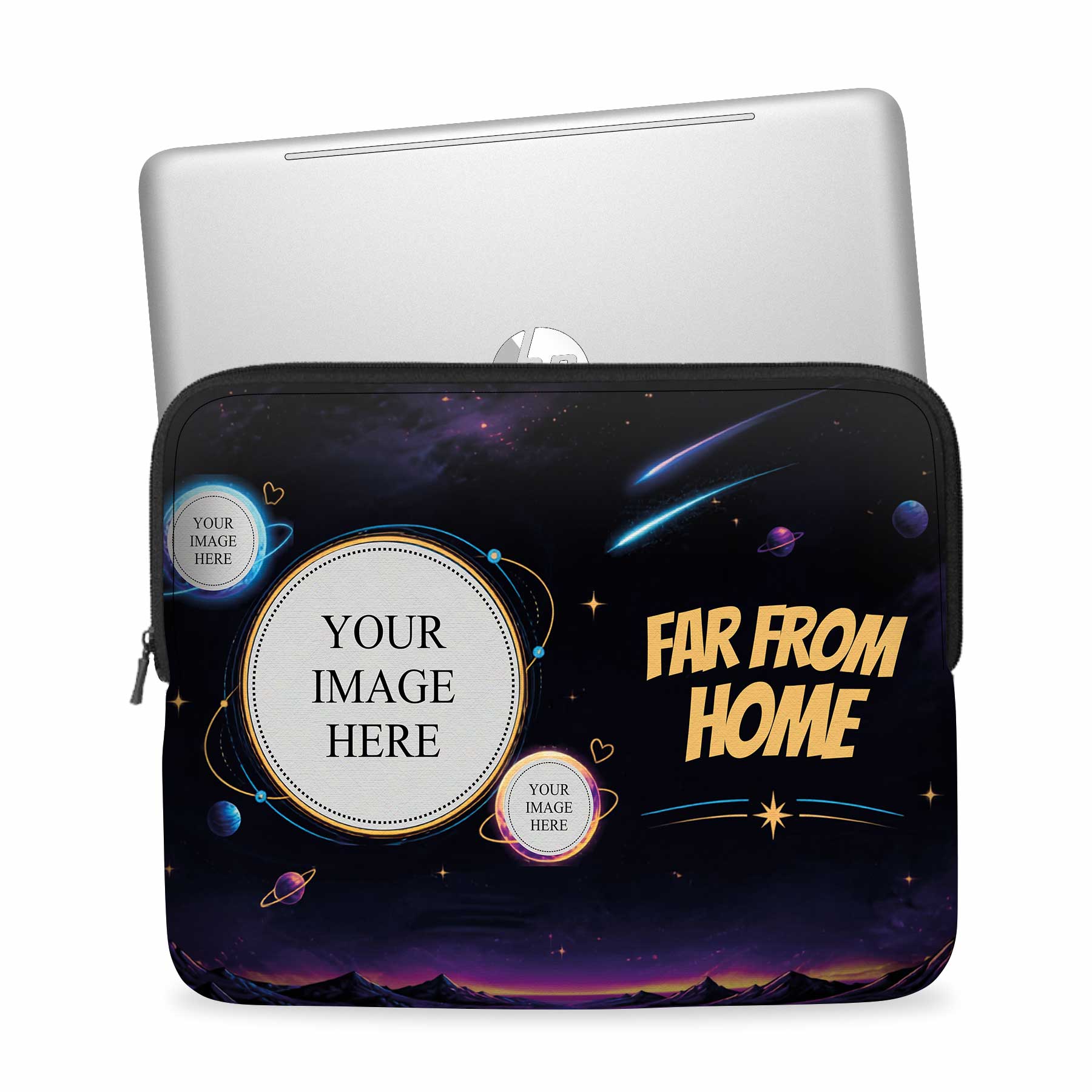 Triple Memories Laptop Sleeve - Custom Image & Text Main image