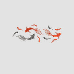 Koi Embroidered White Oversize T Shirt