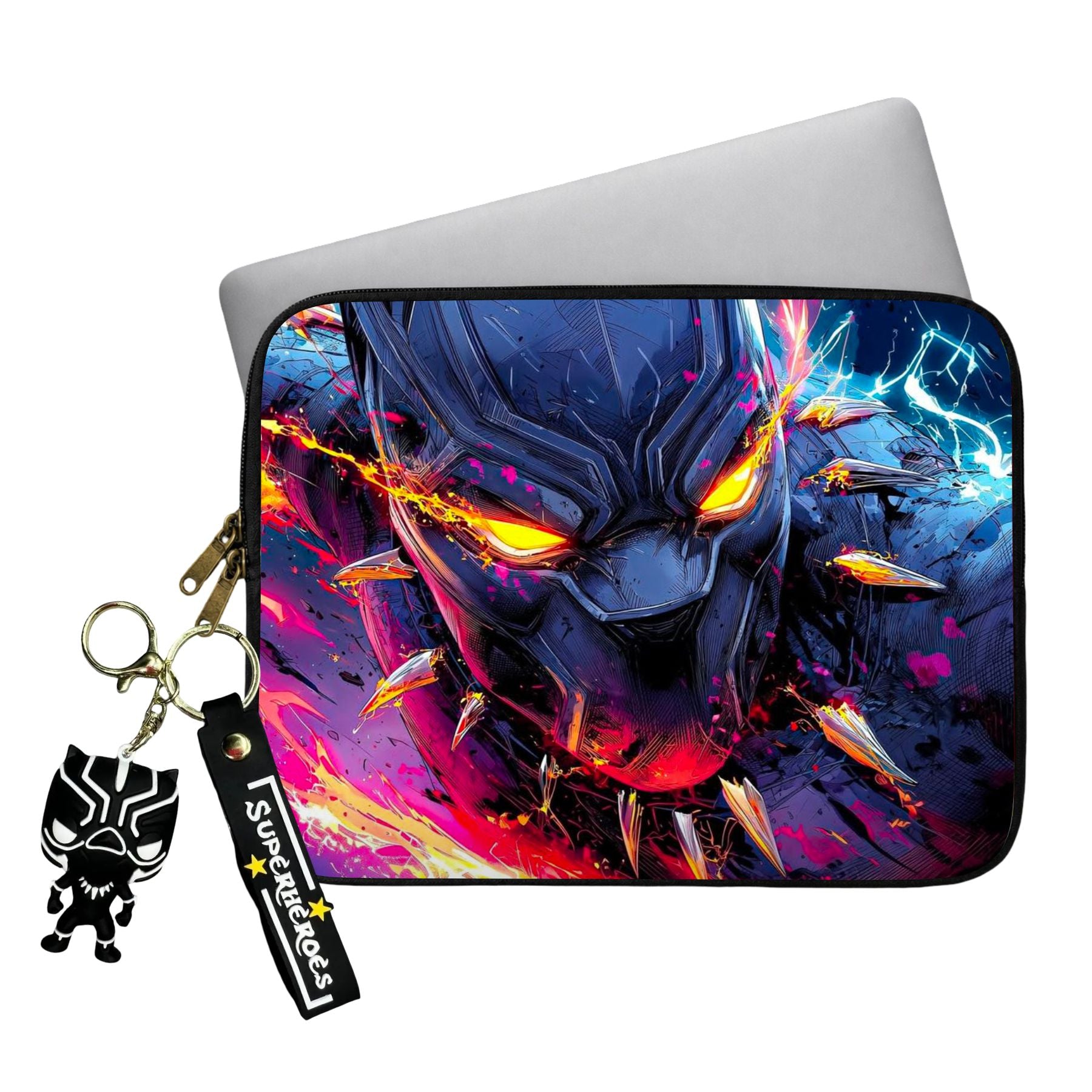 Black Panther Laptop Sleeve With Charm Main image