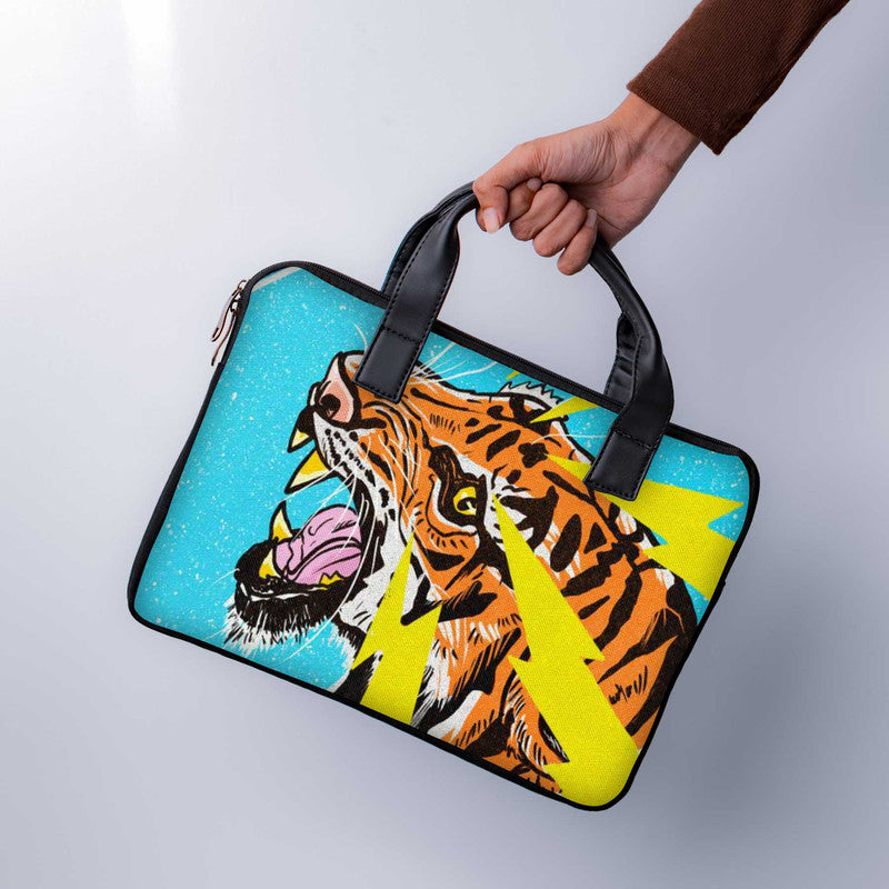 Roar Tiger Laptop Sleeve With Handle - WrapCart Main image
