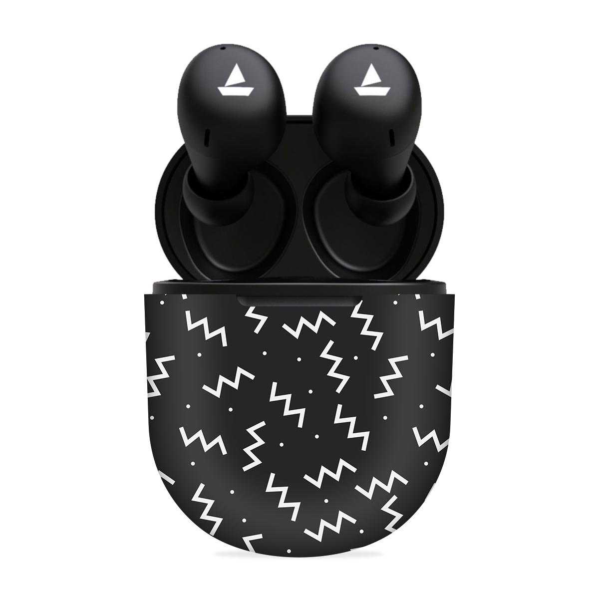 Boat Airdopes 207 Metrical Falter ZigZag Black Skin  Skin Main image