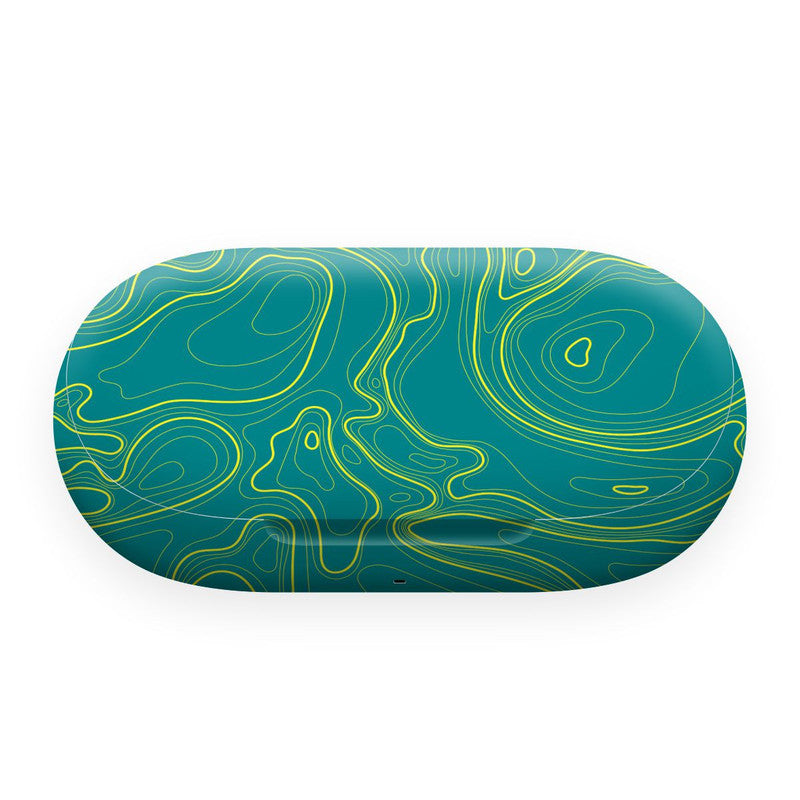 Colourful Topography Green OnePlus Buds Z2 Skin Main image