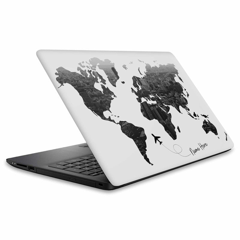 All Over The World Custom Name Laptop Skin Main image