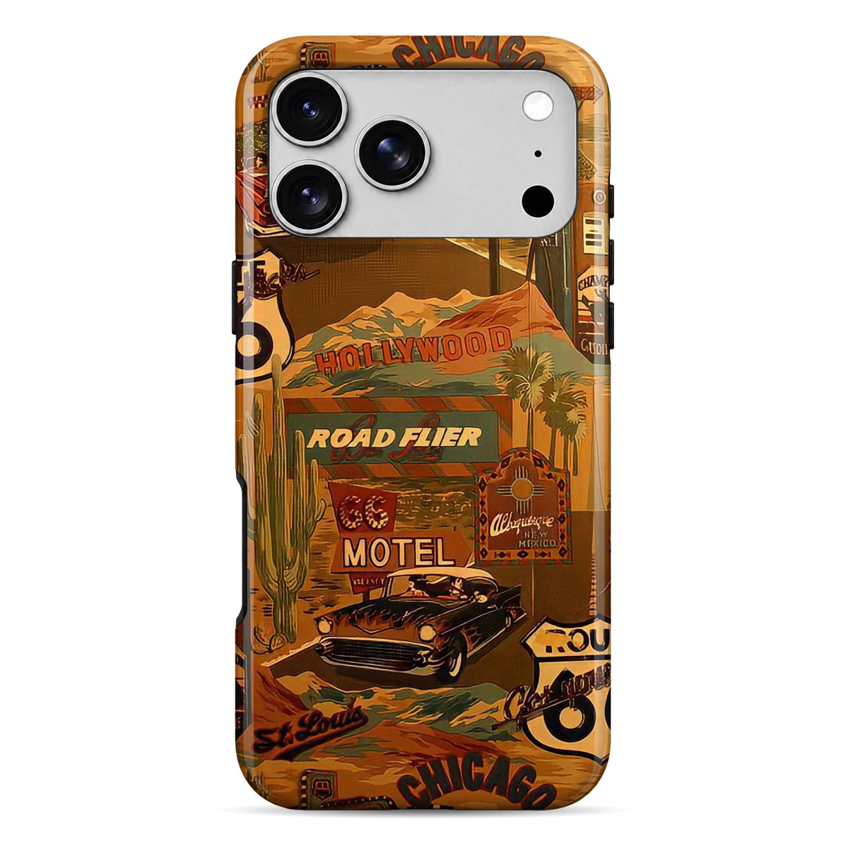 Travel Vintage Stickers | WrapCart Armor Double Layer Shockproof Glossy Phone Case Main image