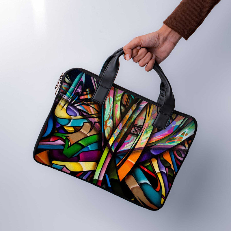 Subway Style Laptop Sleeve With Handle - WrapCart Main image