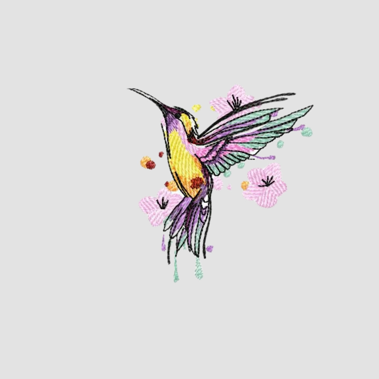 Humming Bird Embroidered White Oversize T Shirt Copy Copy
