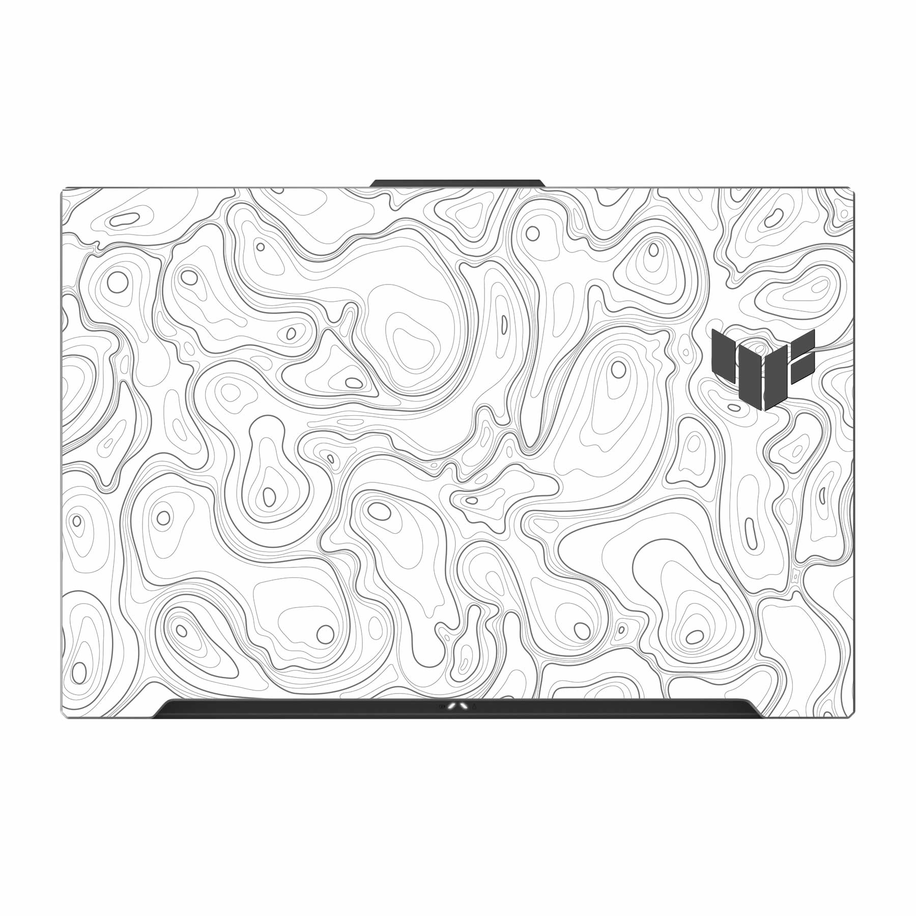 Colourful Topography White Asus TUF Gaming F17 FX707Z Laptop Skin Main image